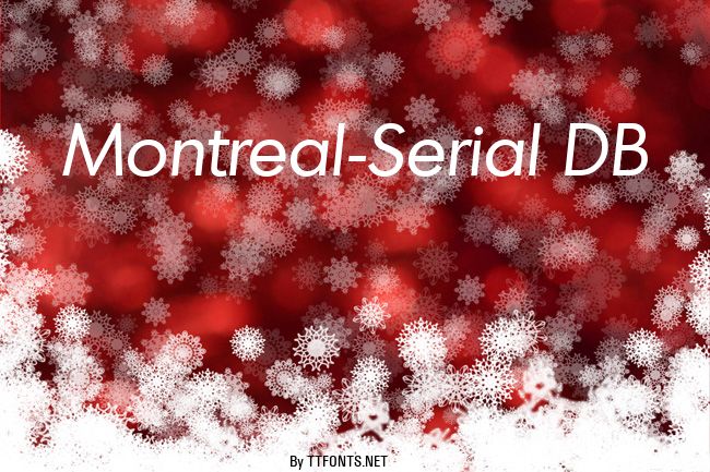 Montreal-Serial DB example